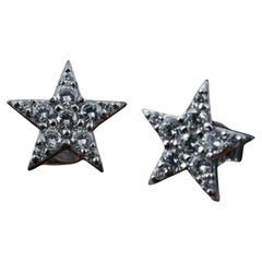 Pendientes de moissanita Plata de Ley 925 Pendientes en forma de estrella para ella Bonito regalo