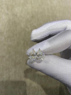 Moissanite Earrings 925 Sterling Siver Pear Shape Stud Earrings Unique Gift.