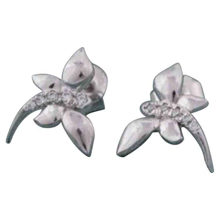 Moissanite Earrings Butterfly Shaped Studs 925 Sterling Silver Anniversary Gift. im Angebot