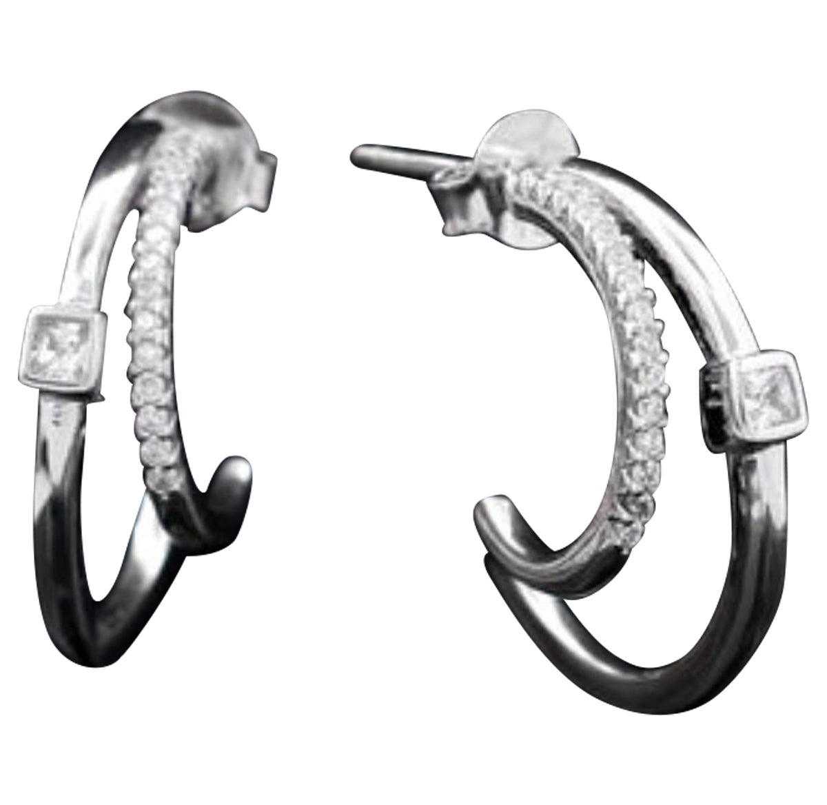 Moissanite Earrings For Women 925 Sterling Silver Push Back Stud Earring For Her For Sale