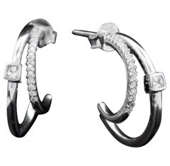 Moissanite Earrings For Women 925 Sterling Silver Push Back Stud Earring For Her