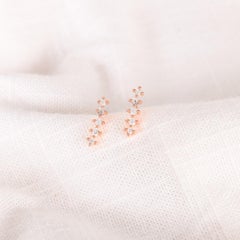 Moissanite Earrings Studs 925 Sterling Silver Unique Wedding Gift For Women .