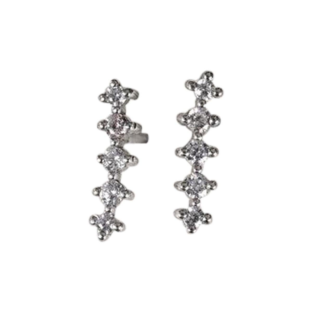Moissanite Earrings Studs 925 Sterling Silver Unique Wedding Gift For Women .