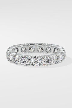 Moissanite Eternity Band 925 Sterling Silver Beautiful Anniversary Elegant Ring.