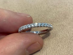 Moissanite Eternity Band Ring 925 Sterling Silver Minimalist Engagement Ring.
