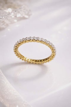 Moissanite Eternity Ring Band 925 Sterling Silver Everyday Wear Ring.