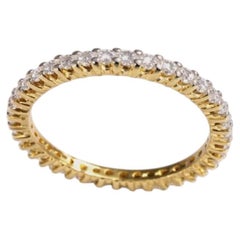Moissanite Eternity Ring Band 925 Sterling Silver Everyday Wear Ring.