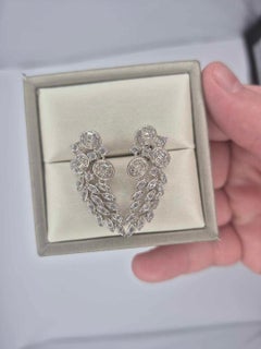 Boucles d'oreilles Moissanite Feather Shape Stud Earrings 925 Sterling Silver Birthday Gift.