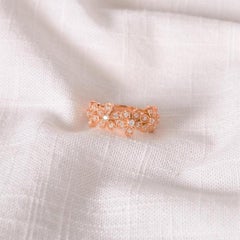 Moissanit-Blumenring 925 Sterlingsilber-Hochzeitsring Moissanit.