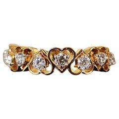 Moissanite Heart Shaped Wedding Ring 925 Sterling Silver Gift For Women.