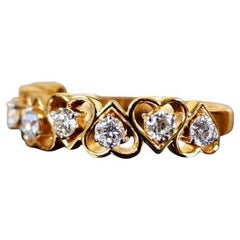 Moissanite Heart Shaped Wedding Ring 925 Sterling Silver Gift For Women.