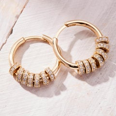 Moissanite Hoop Earrings For Women 925 Sterling Silver Earrings Gift For Women.