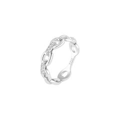 Moissanite Knot Shaped Ring 925 Sterling Silver Ring Wedding Anniversary Gift.