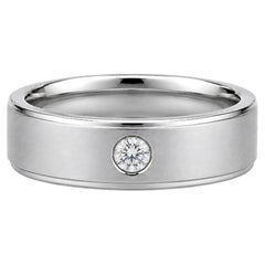 Moissanite Men's Wedding Band 925 Sterling Silver Men's Engagement Ring Band.