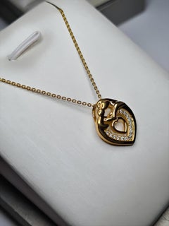 Moissanite Mother Heart Pendant Necklace 925 Sterling Silver Anniversary Gift.