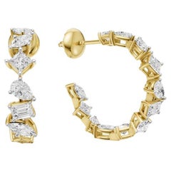 Boucles d'oreilles Moissanite en or 14k