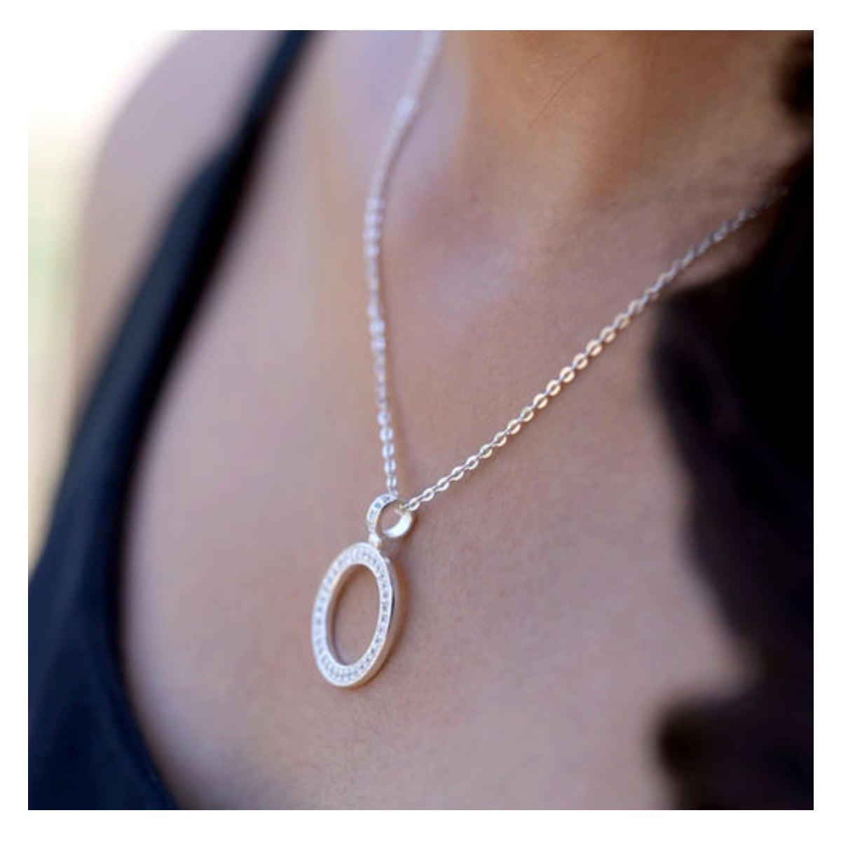 Moissanite Necklace 925 Sterling Silver Round Shaped Pendant Minimalist Gift.
