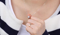 Moissanite Necklace 925 Sterling Silver Solitaire Necklace Unique Gift For Women