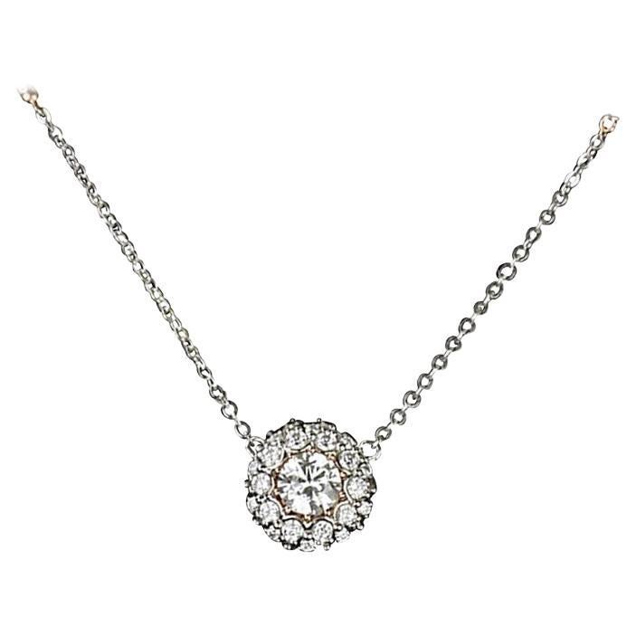 Moissanite Necklace 925 Sterling Silver Solitaire Necklace Unique Gift For Women