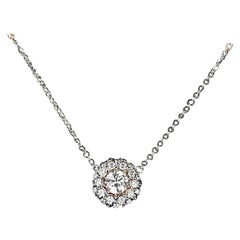 Moissanite Necklace 925 Sterling Silver Solitaire Necklace Unique Gift For Women