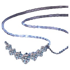 Moissanite Necklace 925 Sterling Silver Unique Anniversary Gift For Women .