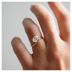 Moissanite Oval Shaped Ring 925 Sterling Silver Curved Wedding Ring For Women.