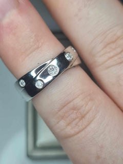 Moissanite Overlap Ring Band 925 Silver Unisex Ring.