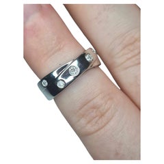 Moissanite Overlap Ring Band 925 Silver Unisex Ring.
