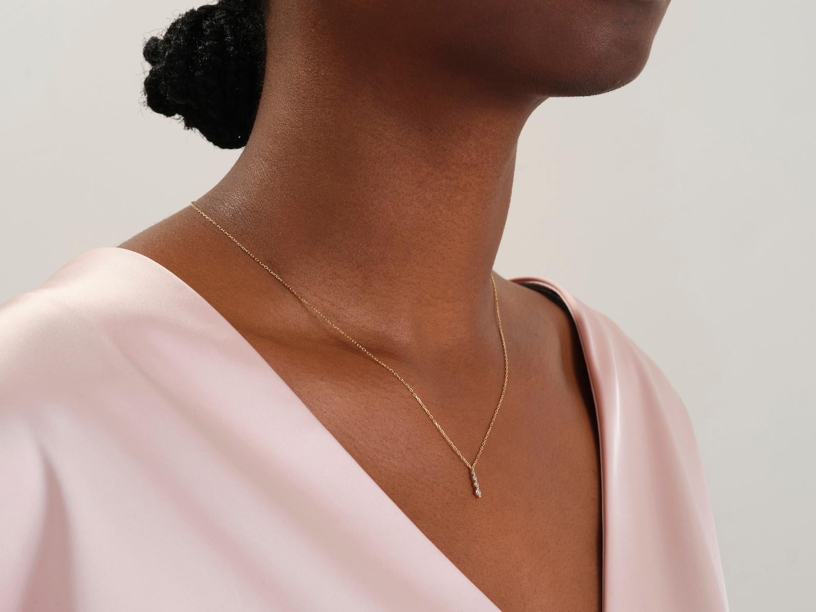 Women's Moissanite Pendant 925 Sterling Silver Drop Pendant for Her Minimalist Pendant . For Sale
