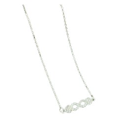 Moissanite Pendant Infinity Sign 925 Sterling Silver Necklace Beautiful Gift .