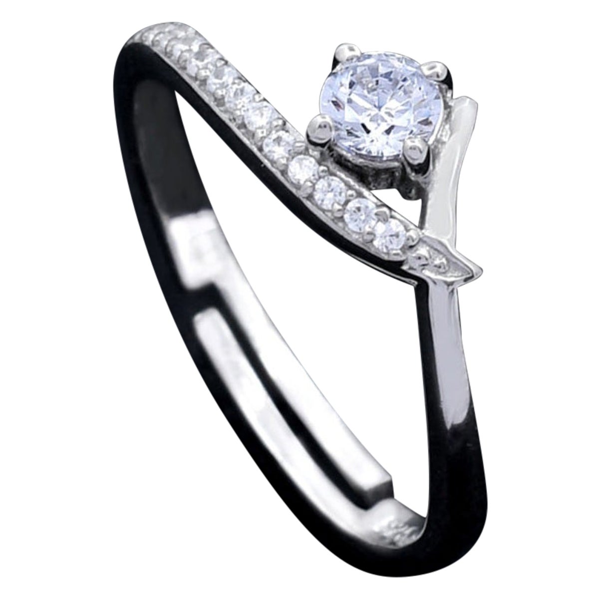 Moissanite Ring 925 Sterling Silber Cross Over Ring für Frauen Schönes Geschenk.