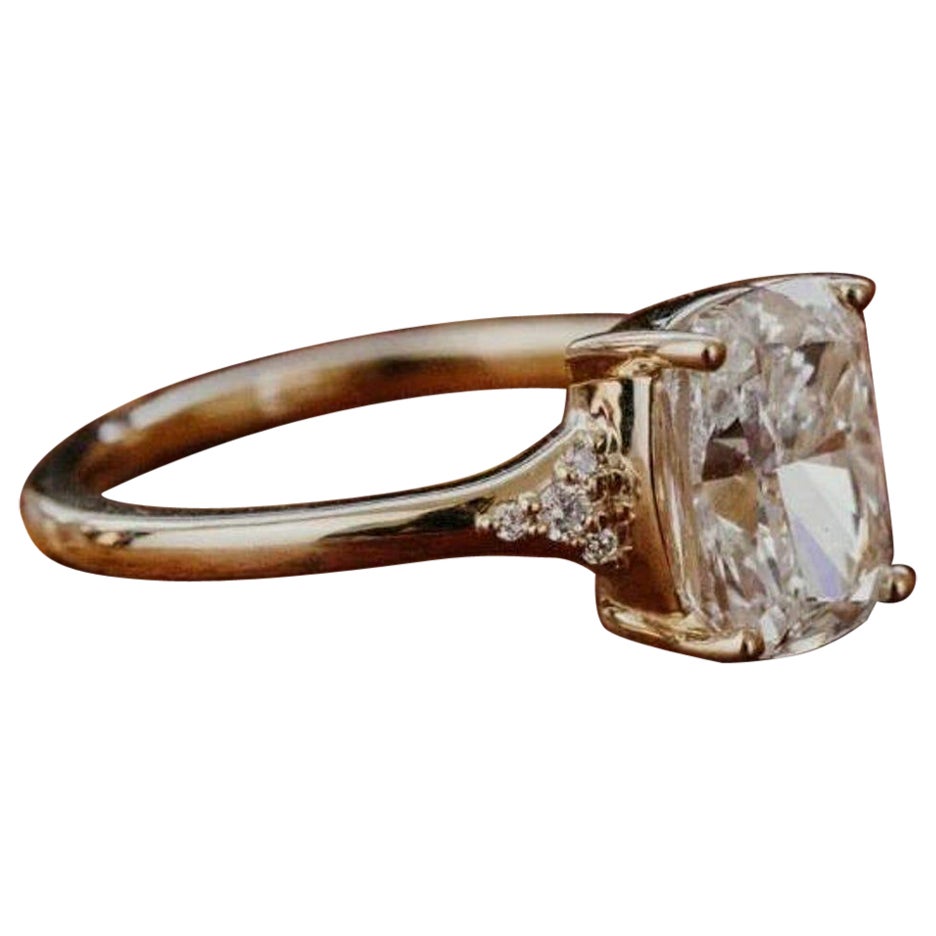 Moissanite Ring 925 Sterling Silver Cushion Cut Ring Wedding Ring Beautiful Gift
