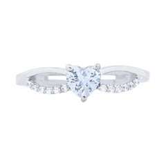 Moissanite Ring 925 Sterling Silver Minimalist Gift For Women Heart Shaped Ring.