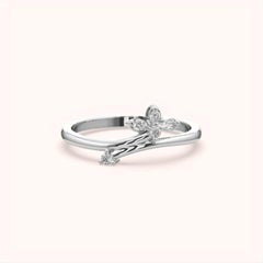 Moissanite Ring 925 Sterling Silver Minimalist Moissanite Ring Gift For Women.