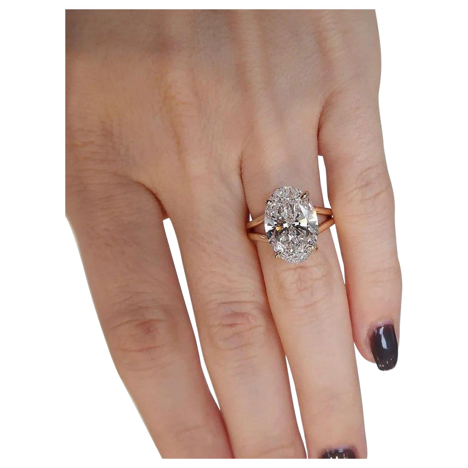 Moissanite Ring 925 Sterling Silver Moissanite Engagement Ring Minimalist Gift.