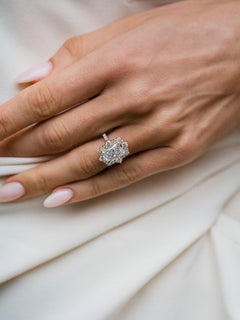 Bague Moissanite 925 Sterling Siver radiant Cut Solitaire Ring Beautiful Gift.