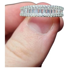 Moissanite Ring Band 925 Sterling Silber Baguette Ring Band.