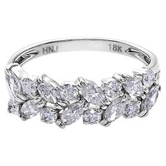 Bague Moissanite en or blanc 18K