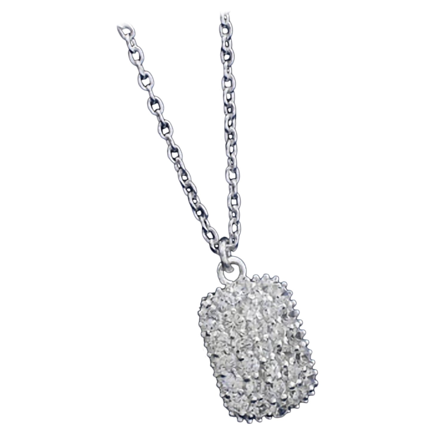 Ciondolo solitario di moissanite in argento 925 Collana dallo stile semplice per le donne