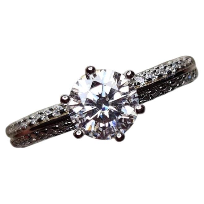 Moissanite Solitaire Ring Band 925 Silver Engagement Ring Band.