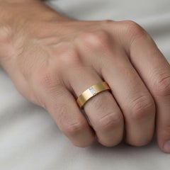 Moissanite solitaire ring for men silver, gold