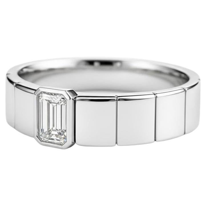 For Sale:  Moissanite solitaire ring for men silver, gold