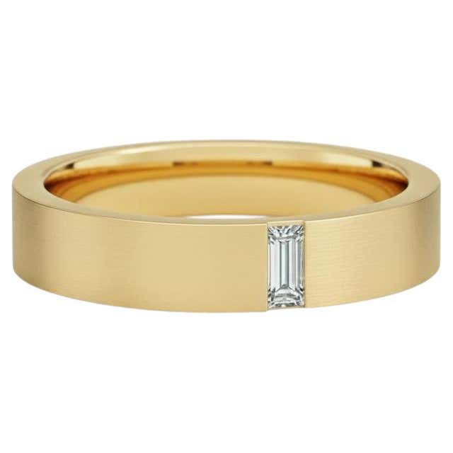 Customizable Bezel Set Oval Moissanite Wide Matte Band silver, gold For ...