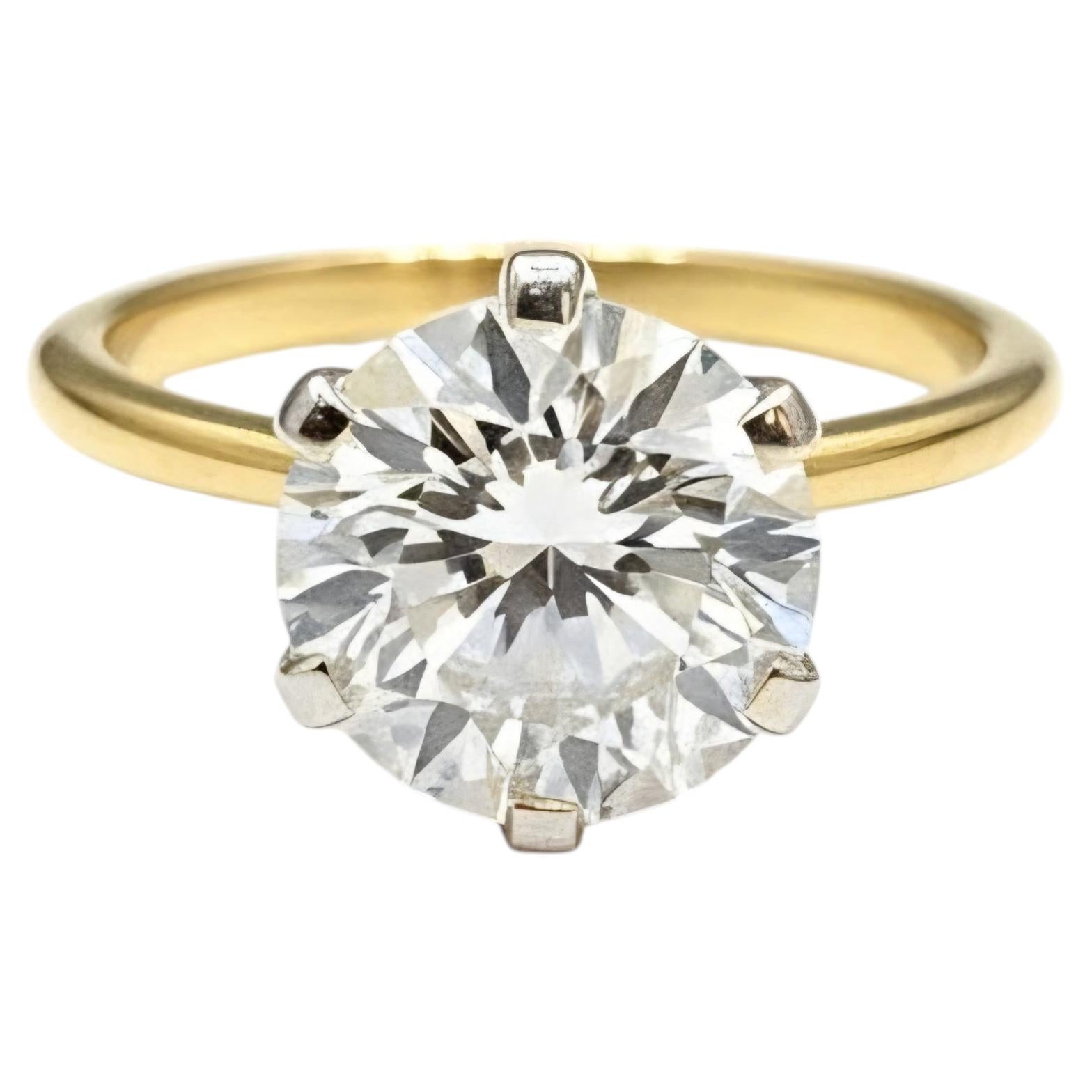 Moissanite Solitaire Round Engagement Ring For Women 925 Sterling Silver Ring.
