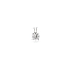 Moissanite Solitaire Round Pendant for Women in 18k Solid White Gold