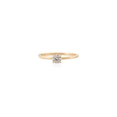 Moissanite Solitaire Wedding Anniversary Ring in 14k Solid Yellow Gold
