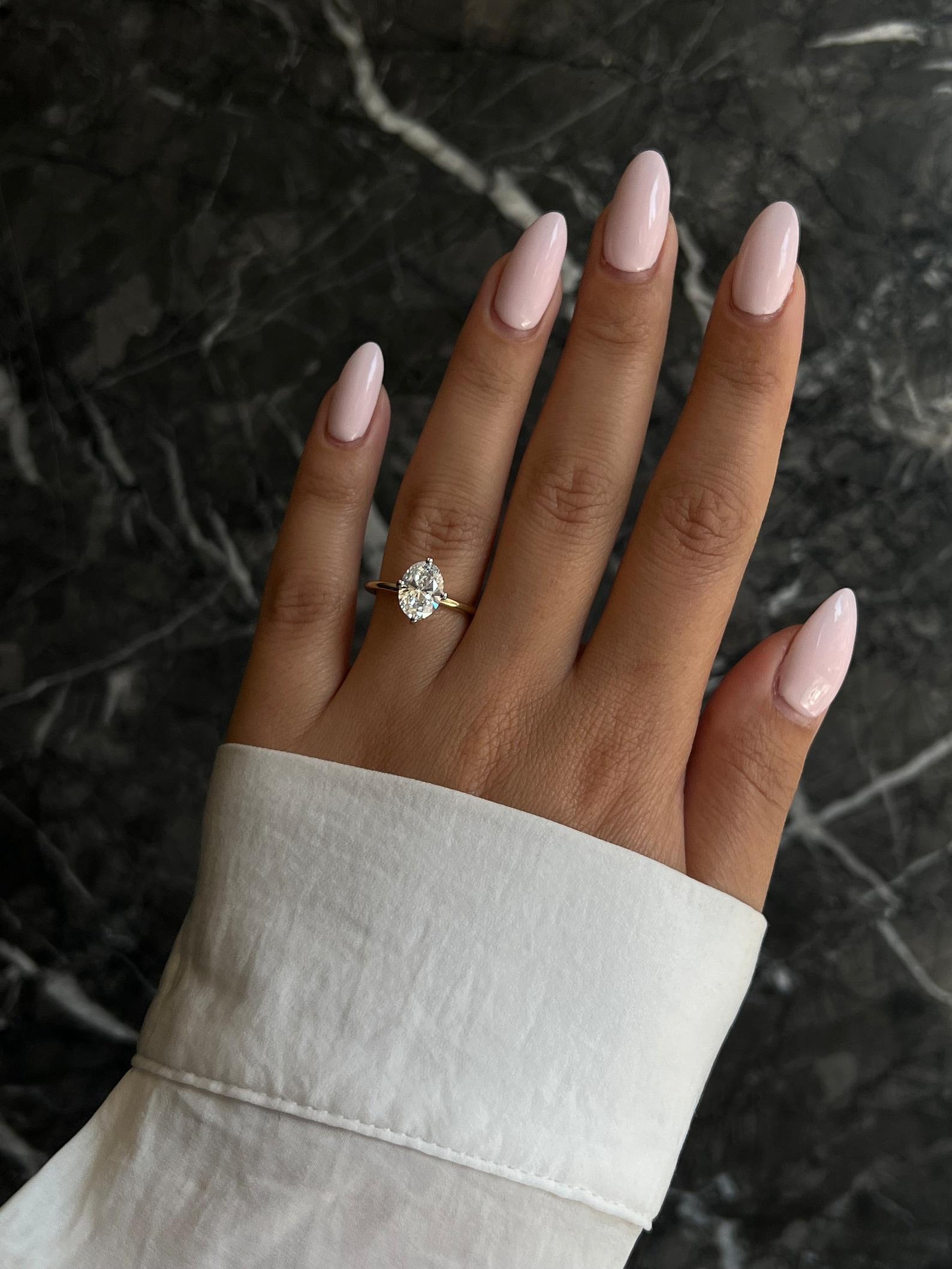 Moissanit Solitär Ring 925 Sterlingsilber Verlobungsring Geschenk für Damen. 4