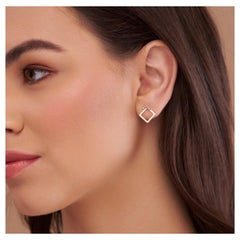 Moissanite Square Earrings 925 Sterling Silver Pair Earrings Gift For Women.