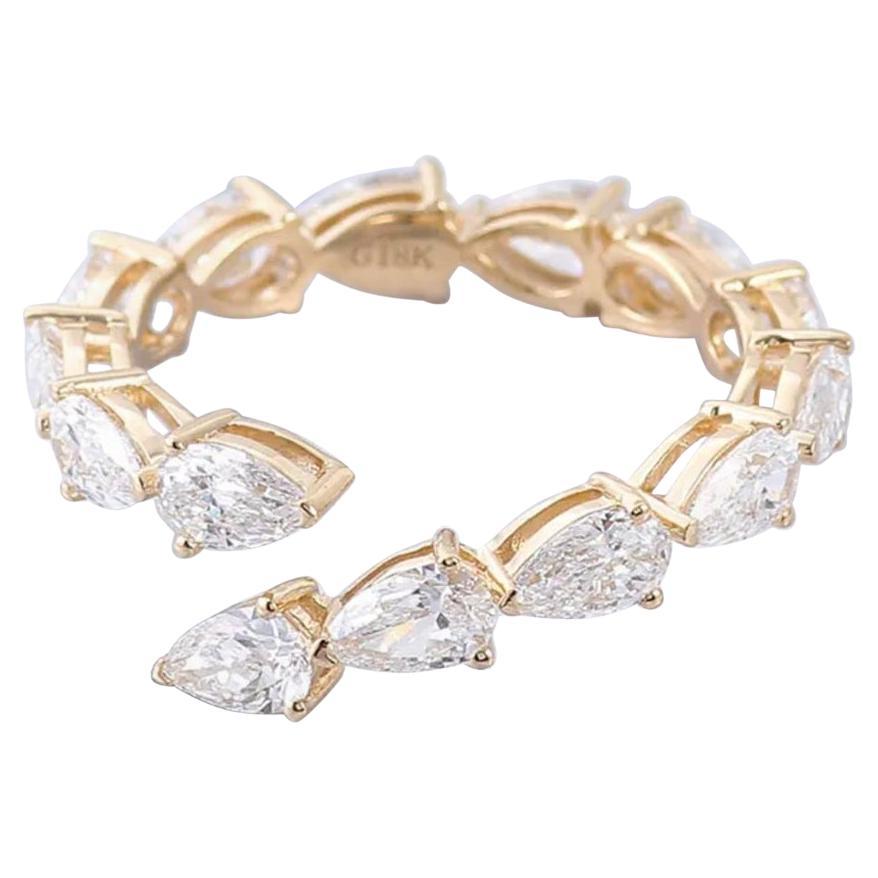 Moissanite Stone Pear Shape Moissanite Ring 925 Sterling Silver Gift For Women. For Sale