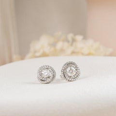 Moissanite Stud Earrings 925 Sterling Silver Earrings Anniversary Gift For Her.